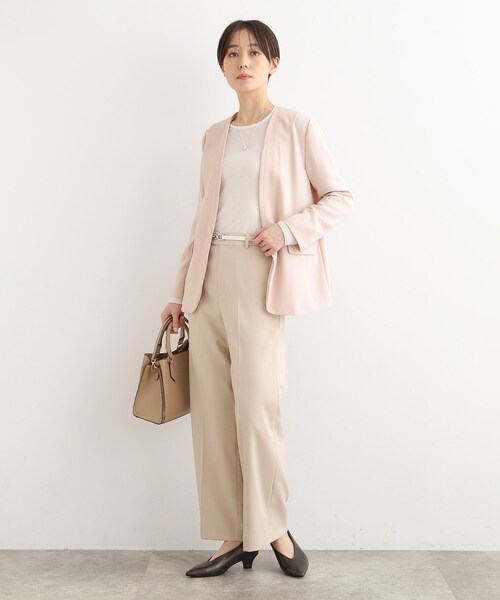 INDIVI（インディヴィ）の「◆【春の新作！／こなれSETUP／洗える／UVケア】ノーカラージャケット（ノーカラージャケット・レディース・ネイビー/ピンク/ブラック・40/15 /12/03/17/34/13/19/36/05/42/38）」の21枚目の写真