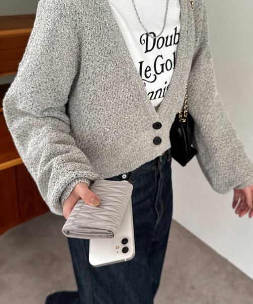 DISCOAT(ディスコート)の「キルティング三つ折りウォレット(財布・レディース・グレイッシュベージュ/ピンク/ブラック・FREE)」の16枚目の写真