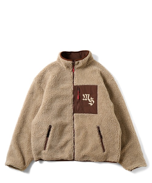 MFC STORE（エムエフシーストア）の「MFC STORE FLAME BALL REVERSIBLE BOA JACKET（ブルゾン・メンズ・モカ/ブラック/アイボリー・M/L/XL）」の7枚目の写真