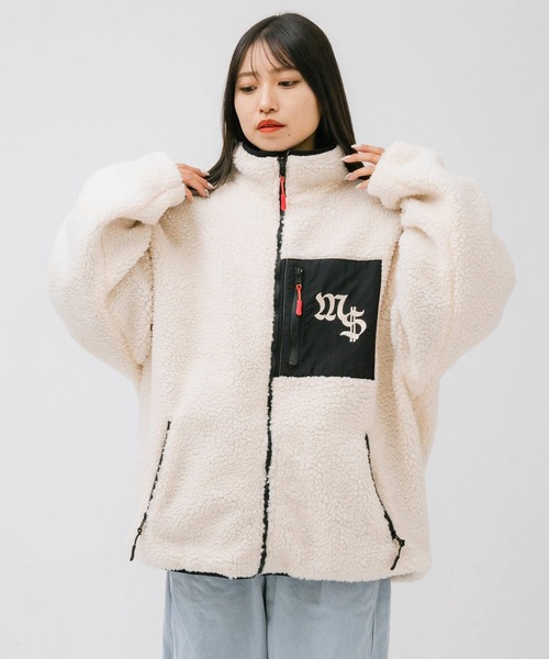 MFC STORE（エムエフシーストア）の「MFC STORE FLAME BALL REVERSIBLE BOA JACKET（ブルゾン・メンズ・モカ/ブラック/アイボリー・M/L/XL）」の14枚目の写真