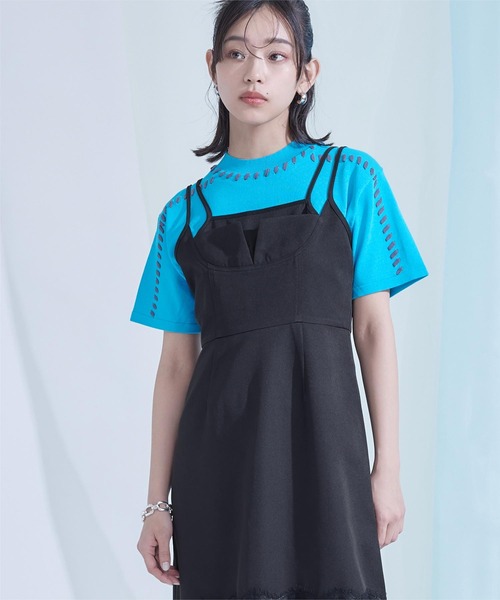 miette(ミエット)の「レース切替キャミソールワンピース(ワンピース・レディース・ブラック/ネイビー・FREE)」の17枚目の写真