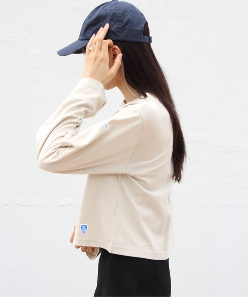 ORCIVAL（オーシバル）の「ORCIVAL/オーシバル　ボートネックロングスリーブショートプルオーバー　ソリッド　BOATNECK LONGSLEEVE SHORT PULLOVER SOLID　OR-0334 BFJ（Tシャツ/カットソー・レディース・ベージュ/ホワイト/ブラック・1）」の15枚目の写真