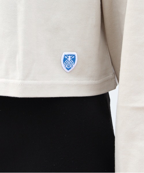 ORCIVAL（オーシバル）の「ORCIVAL/オーシバル　ボートネックロングスリーブショートプルオーバー　ソリッド　BOATNECK LONGSLEEVE SHORT PULLOVER SOLID　OR-0334 BFJ（Tシャツ/カットソー・レディース・ベージュ/ホワイト/ブラック・1）」の17枚目の写真