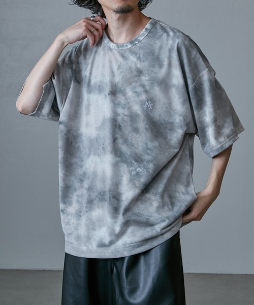 Lui's（ルイス）の「【Neucon / ニューコン】24SS 刺繍タイダイBIG T（Tシャツ/カットソー・メンズ・グレー/ブラウン/ネイビー・1/2）」の4枚目の写真