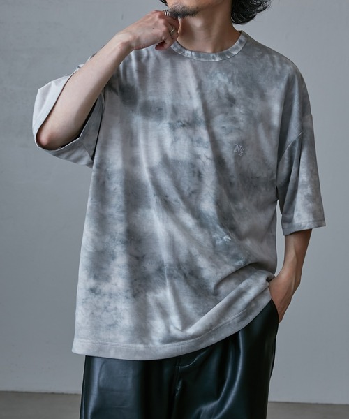 Lui's（ルイス）の「【Neucon / ニューコン】24SS 刺繍タイダイBIG T（Tシャツ/カットソー・メンズ・グレー/ブラウン/ネイビー・1/2）」の5枚目の写真