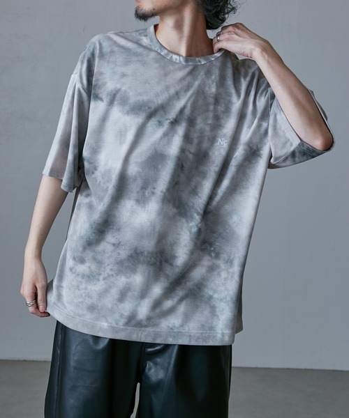 Lui's（ルイス）の「【Neucon / ニューコン】24SS 刺繍タイダイBIG T（Tシャツ/カットソー・メンズ・グレー/ブラウン/ネイビー・1/2）」の6枚目の写真