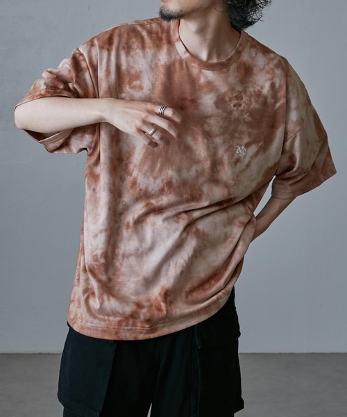 Lui's（ルイス）の「【Neucon / ニューコン】24SS 刺繍タイダイBIG T（Tシャツ/カットソー・メンズ・グレー/ブラウン/ネイビー・1/2）」の11枚目の写真
