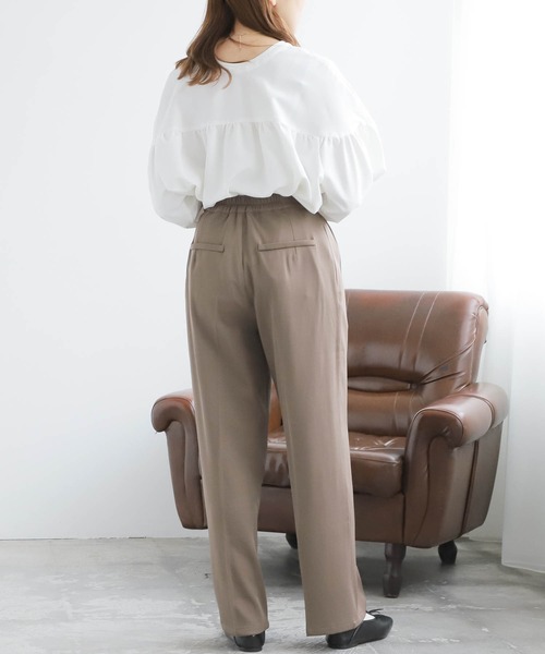 mil(ミル)の「【150㎝前後の小柄さんサイズ】ウエスト折り返しストレートパンツ(その他パンツ・レディース・ブラウン/ピンク/ライトベージュ・M/S/XS)」の11枚目の写真