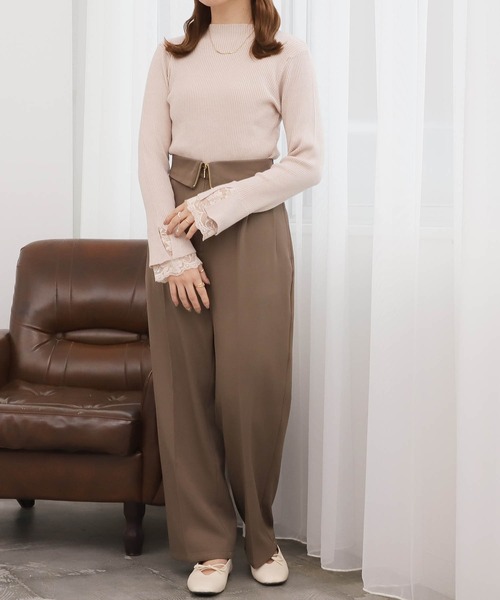 mil(ミル)の「【150㎝前後の小柄さんサイズ】ウエスト折り返しストレートパンツ(その他パンツ・レディース・ブラウン/ピンク/ライトベージュ・M/S/XS)」の13枚目の写真