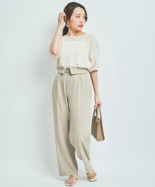mil(ミル)の「【150㎝前後の小柄さんサイズ】ウエスト折り返しストレートパンツ(その他パンツ・レディース・ブラウン/ピンク/ライトベージュ・M/S/XS)」の21枚目の写真