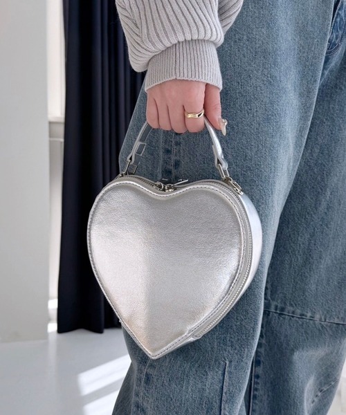 Heather（ヘザー）の「2WAYハートBAG　110526（ショルダーバッグ・レディース・ブラック/オフホワイト/シルバー/ブラック系その他・ONE SIZE）」の18枚目の写真