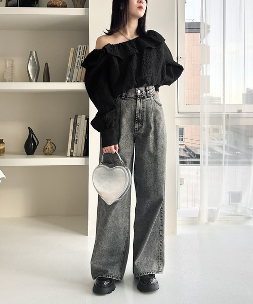 Heather（ヘザー）の「2WAYハートBAG　110526（ショルダーバッグ・レディース・ブラック/オフホワイト/シルバー/ブラック系その他・ONE SIZE）」の20枚目の写真