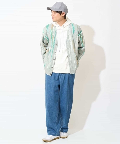 a.v.v（アーヴェヴェ）の「【ユニセックス】柄ジャカードワイドカーディガン（カーディガン/ボレロ・メンズ・ライトグレー/アイボリー・48/46）」の18枚目の写真