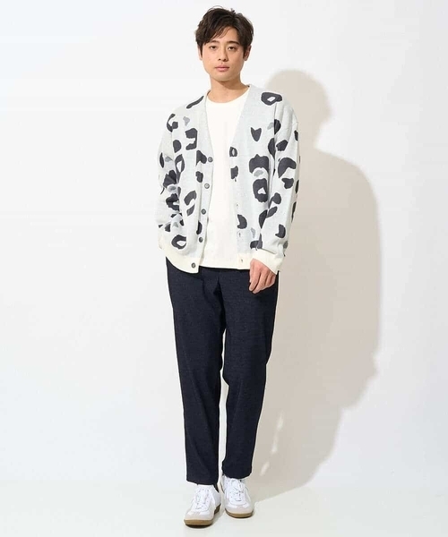 a.v.v（アーヴェヴェ）の「【ユニセックス】柄ジャカードワイドカーディガン（カーディガン/ボレロ・メンズ・ライトグレー/アイボリー・48/46）」の20枚目の写真