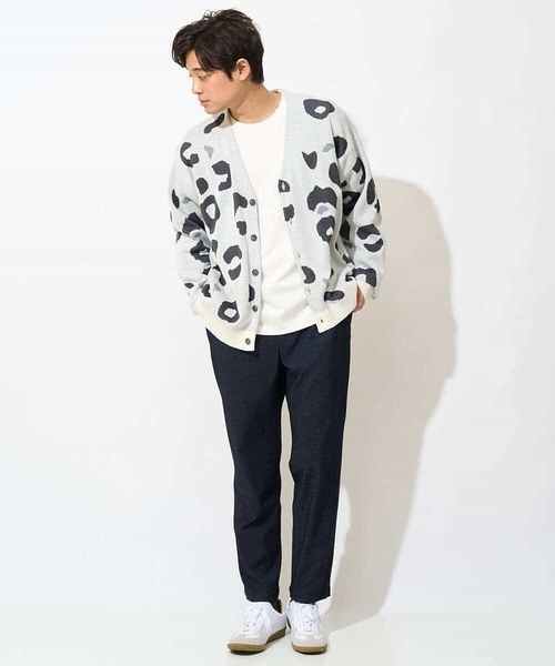 a.v.v（アーヴェヴェ）の「【ユニセックス】柄ジャカードワイドカーディガン（カーディガン/ボレロ・メンズ・ライトグレー/アイボリー・48/46）」の21枚目の写真