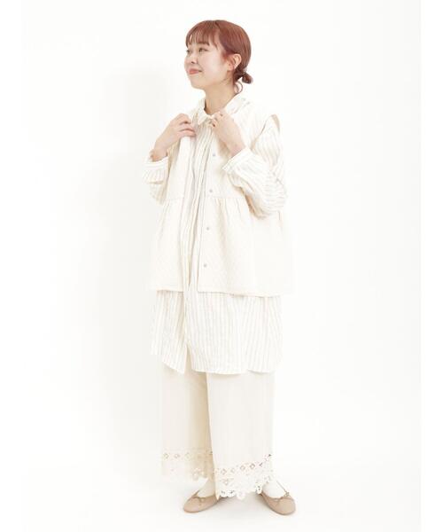 Samansa Mos2（サマンサ モスモス）の「キルトベスト（ベスト・レディース・ブラック/カーキ/キナリ・F）」の14枚目の写真