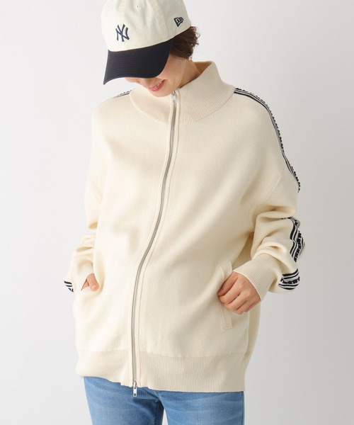 LEPSIM（レプシィム）の「【産前・産後対応】マタニティ／ラインニットカーディガン　992065（マタニティウェア/グッズ・レディース・ダークネイビー/アイボリー・FREE）」の6枚目の写真