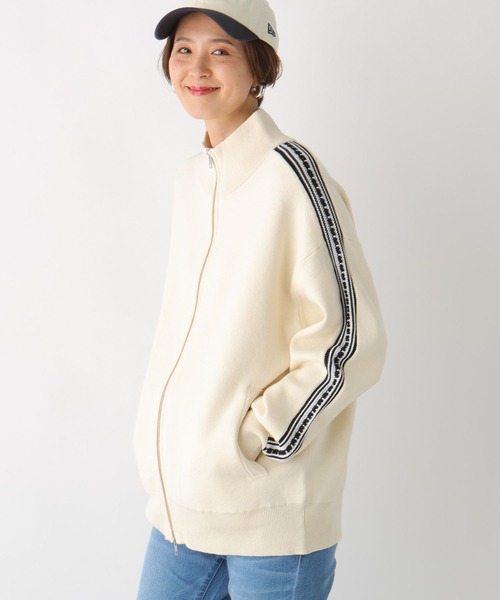 LEPSIM（レプシィム）の「【産前・産後対応】マタニティ／ラインニットカーディガン　992065（マタニティウェア/グッズ・レディース・ダークネイビー/アイボリー・FREE）」の7枚目の写真