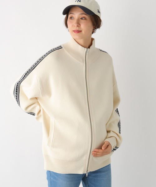 LEPSIM（レプシィム）の「【産前・産後対応】マタニティ／ラインニットカーディガン　992065（マタニティウェア/グッズ・レディース・ダークネイビー/アイボリー・FREE）」の8枚目の写真