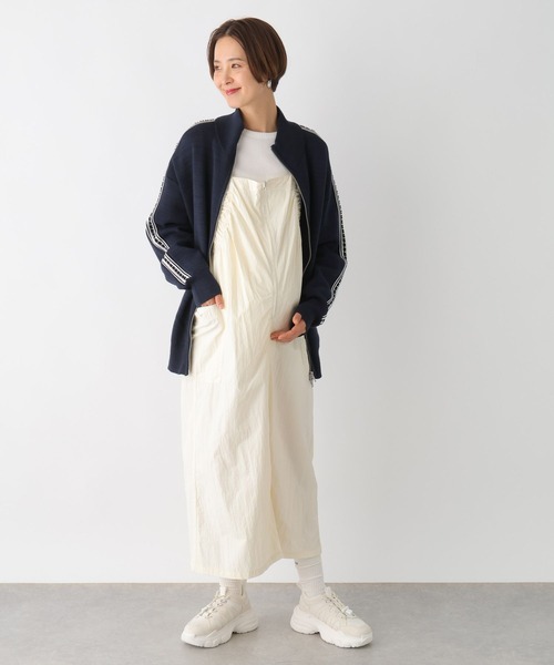 LEPSIM（レプシィム）の「【産前・産後対応】マタニティ／ラインニットカーディガン　992065（マタニティウェア/グッズ・レディース・ダークネイビー/アイボリー・FREE）」の9枚目の写真