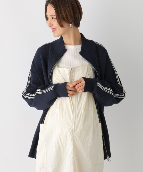 LEPSIM（レプシィム）の「【産前・産後対応】マタニティ／ラインニットカーディガン　992065（マタニティウェア/グッズ・レディース・ダークネイビー/アイボリー・FREE）」の11枚目の写真