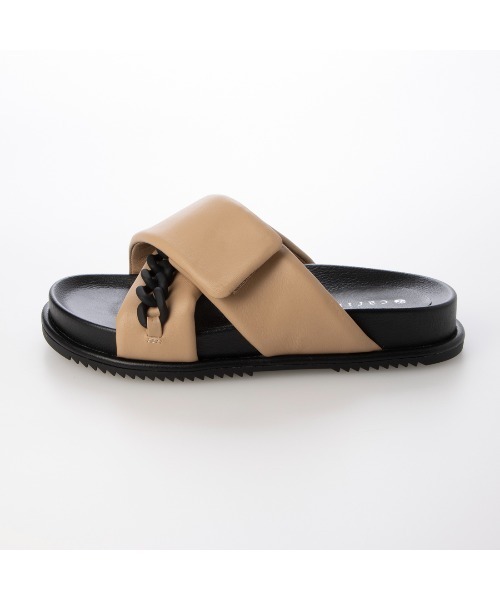 carino（カリーノ）の「チェーンフットベッドサンダル（サンダル・レディース・ブラック/キャメル・L/M/S/LL）」の3枚目の写真