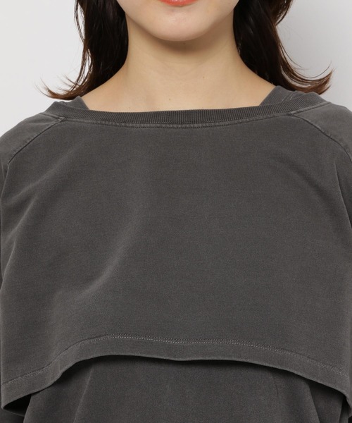 niko and...（ニコアンド）の「クロップドレイヤーセットプルオーバー（Tシャツ/カットソー・レディース・オフホワイト/ラベンダー/チャコール・FREE）」の17枚目の写真