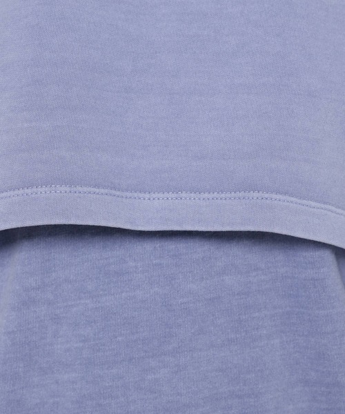 niko and...（ニコアンド）の「クロップドレイヤーセットプルオーバー（Tシャツ/カットソー・レディース・オフホワイト/ラベンダー/チャコール・FREE）」の4枚目の写真