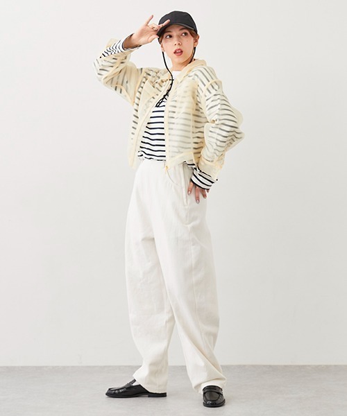 petit main LIEN（プティマインリアン）の「【LADIES】美脚デニムパンツ（デニムパンツ・レディース・ホワイト/ブラック/サックスブルー・S/M）」の4枚目の写真