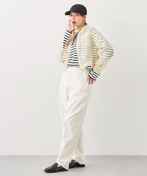 petit main LIEN（プティマインリアン）の「【LADIES】美脚デニムパンツ（デニムパンツ・レディース・ホワイト/ブラック/サックスブルー・S/M）」の5枚目の写真