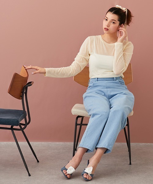 petit main LIEN（プティマインリアン）の「【LADIES】美脚デニムパンツ（デニムパンツ・レディース・ホワイト/ブラック/サックスブルー・S/M）」の9枚目の写真