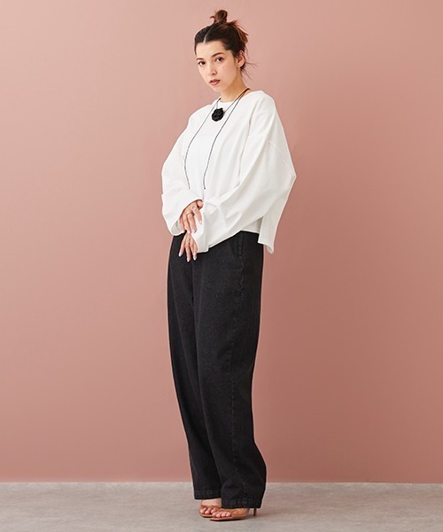 petit main LIEN（プティマインリアン）の「【LADIES】美脚デニムパンツ（デニムパンツ・レディース・ホワイト/ブラック/サックスブルー・S/M）」の11枚目の写真