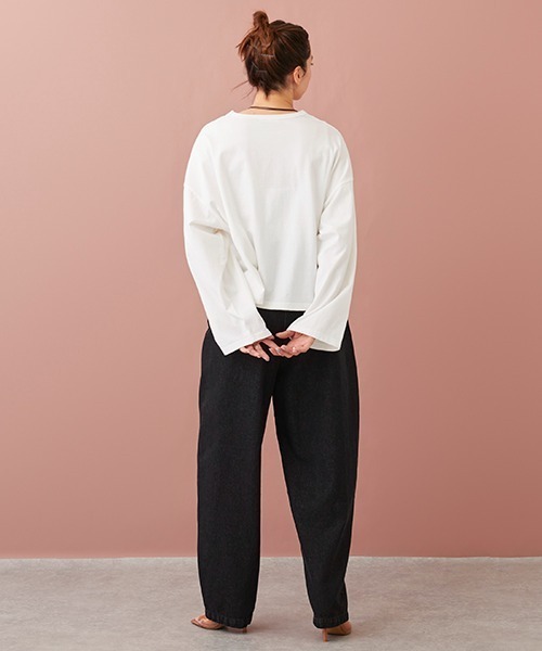 petit main LIEN（プティマインリアン）の「【LADIES】美脚デニムパンツ（デニムパンツ・レディース・ホワイト/ブラック/サックスブルー・S/M）」の12枚目の写真