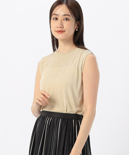 COMME CA ISM(コムサイズム)の「シャイニー タンクトップ(タンクトップ・レディース・アイボリー/ブラック/カーキ・MEDIUM/LARGE)」の6枚目の写真