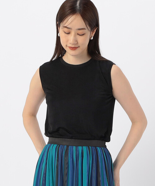 COMME CA ISM(コムサイズム)の「シャイニー タンクトップ(タンクトップ・レディース・アイボリー/ブラック/カーキ・MEDIUM/LARGE)」の9枚目の写真