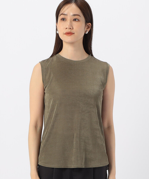 COMME CA ISM(コムサイズム)の「シャイニー タンクトップ(タンクトップ・レディース・アイボリー/ブラック/カーキ・MEDIUM/LARGE)」の12枚目の写真