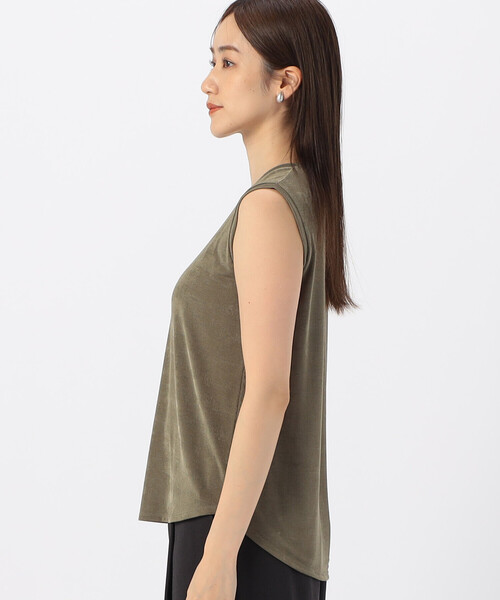 COMME CA ISM(コムサイズム)の「シャイニー タンクトップ(タンクトップ・レディース・アイボリー/ブラック/カーキ・MEDIUM/LARGE)」の13枚目の写真