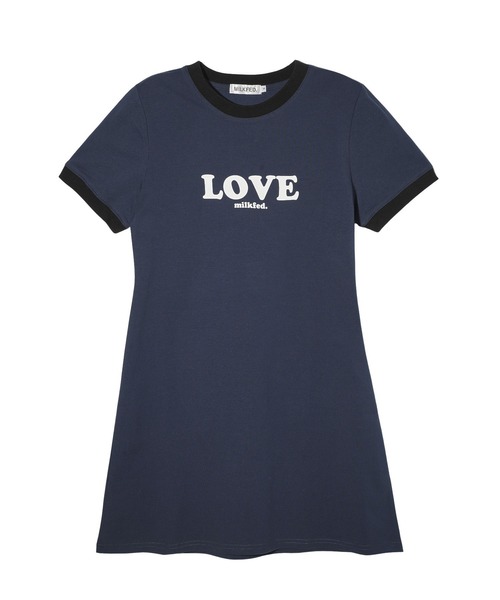 MILKFED.(ミルクフェド)の「LOVE MILKFED. MINI DRESS(ワンピース・レディース・ネイビー/ホワイト/ブラック・M/S)」の3枚目の写真