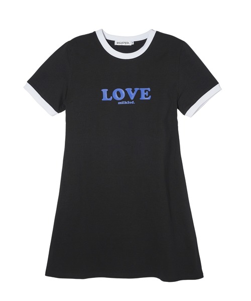 MILKFED.(ミルクフェド)の「LOVE MILKFED. MINI DRESS(ワンピース・レディース・ネイビー/ホワイト/ブラック・M/S)」の2枚目の写真