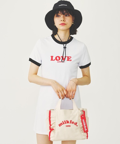 MILKFED.(ミルクフェド)の「LOVE MILKFED. MINI DRESS(ワンピース・レディース・ネイビー/ホワイト/ブラック・M/S)」の9枚目の写真