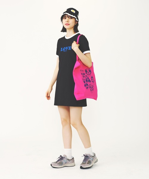 MILKFED.(ミルクフェド)の「LOVE MILKFED. MINI DRESS(ワンピース・レディース・ネイビー/ホワイト/ブラック・M/S)」の16枚目の写真