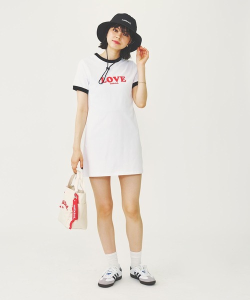 MILKFED.(ミルクフェド)の「LOVE MILKFED. MINI DRESS(ワンピース・レディース・ネイビー/ホワイト/ブラック・M/S)」の11枚目の写真
