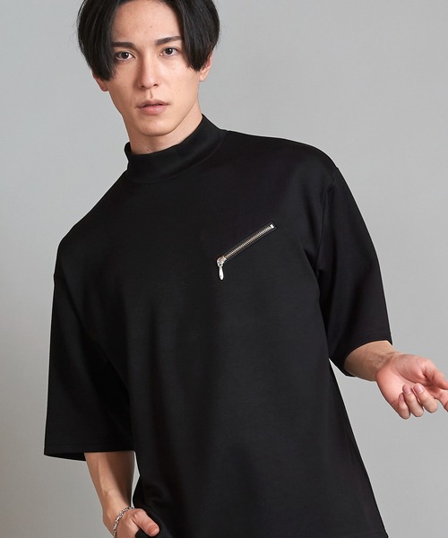 NO ID.（ノーアイディ）の「モックネックZIP-Tシャツ（Tシャツ