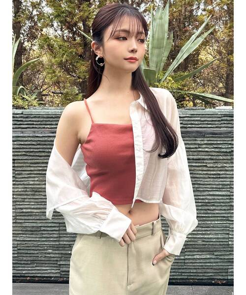 RESEXXY（リゼクシー）の「パッドインキャミソール（キャミソール・レディース・ホワイト/ブラック/オレンジ・FREE）」の14枚目の写真