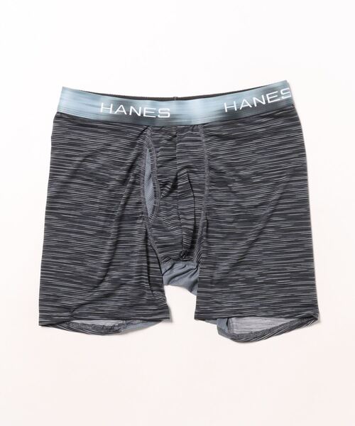 HANES（ヘインズ）の「【HANES/ヘインズ】【ムレない・スレない】トータルサポートポーチ ボクサーパンツ 特許構造 吸汗速乾 ポジションキープ（ボクサーパンツ・メンズ・ブラック/グレー/ネイビー/モスグリーン・LARGE/X-LARGE/MEDIUM）」の2枚目の写真