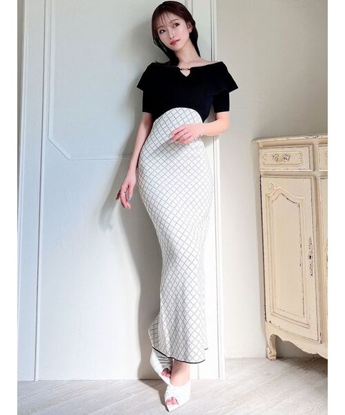 シアーコンビタイトワンピース 新品　タグ付き 楽天市場】タイトワンピース 姫系ワンピース チェック柄