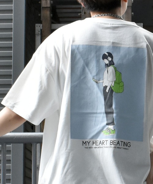 Starting Over（スターティングオーバー）の「oversize girls print  T-shirt/オーバーサイズ ガールズ  バックプリント クルーネック 半袖Tシャツ（Tシャツ/カットソー・メンズ・ブラック系その他2/グレー系その他/ホワイト/グレー系その他2/ブラック/ホワイト系その他/ホワイト系その他2/ブラック系その他/チャコールグレー・M/XL/L）」の4枚目の写真