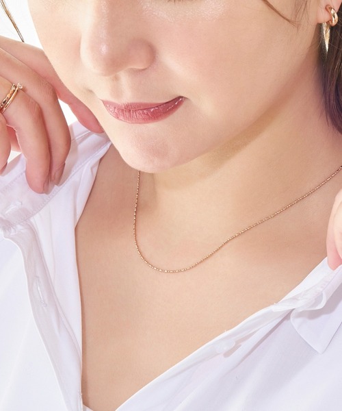 Phoebe（フィービィー）の「【金属アレルギー対応】2setスウィートハートネックレス　シャンパンゴールド/全長:42,45cm+3cm/ハートモチーフ（ネックレス・レディース・シャンパン・FREE）」の9枚目の写真