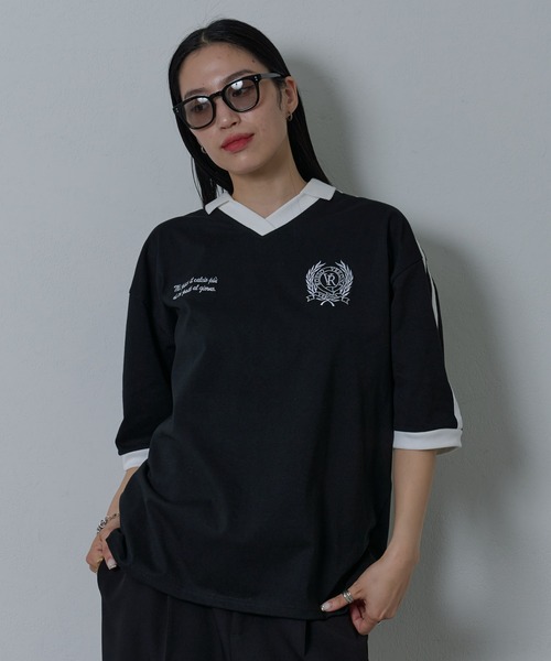 COLONY 2139（コロニートゥーワンスリーナイン）の「ラインスキッパー半袖T（Tシャツ/カットソー・メンズ・ホワイト/ブラック・MEDIUM/LARGE）」の3枚目の写真