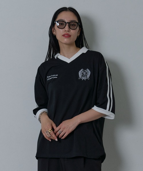COLONY 2139（コロニートゥーワンスリーナイン）の「ラインスキッパー半袖T（Tシャツ/カットソー・メンズ・ホワイト/ブラック・MEDIUM/LARGE）」の7枚目の写真
